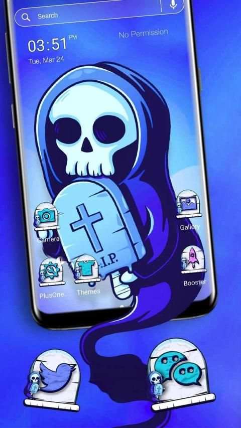 Skull RIP Theme Launcher Theme screenshot 4