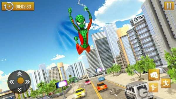 Flying Stickman Spider Rope Hero: Grand City Crime स्क्रीनशॉट 2