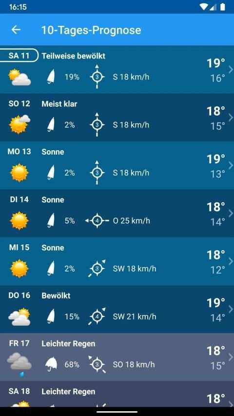 Wetter Schweiz XL PRO screenshot 9