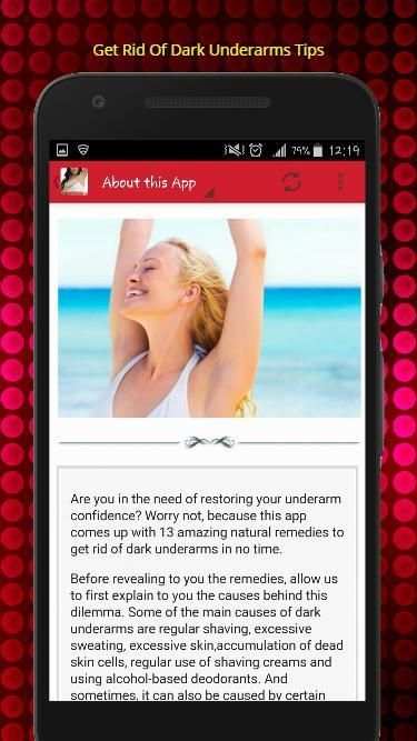 Get Rid Of Dark Underarms Naturally Tips screenshot 4