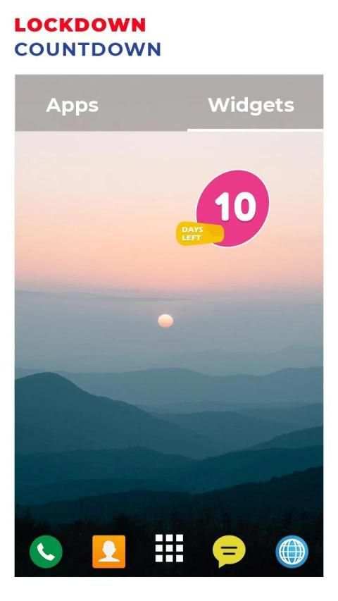 Lock down Countdown Widget - Days Left screenshot 2