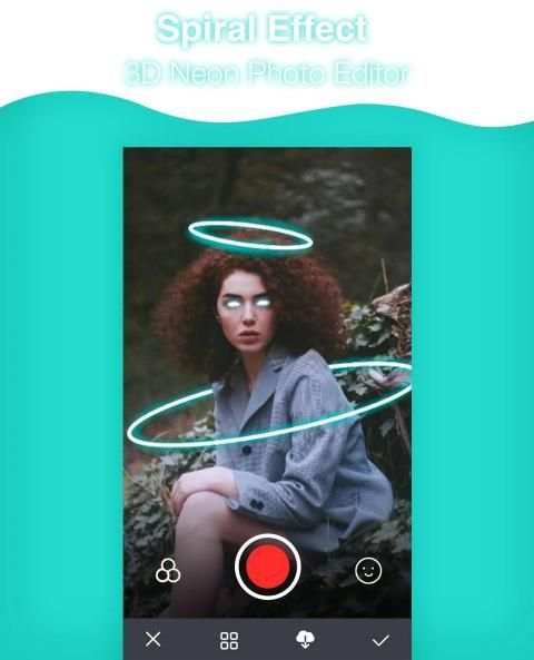 Spiral Effect - 3D Neon Photo Editor screenshot 6