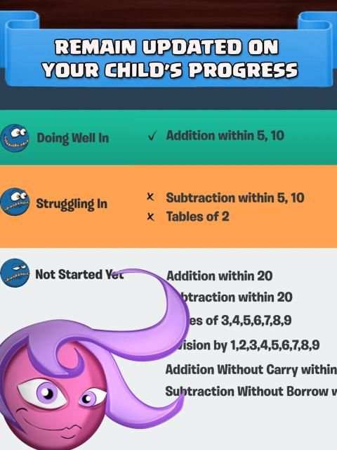 Monster Math - Math facts learning app for kids screenshot 1