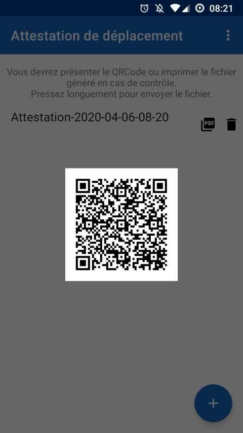 Attestation de déplacement screenshot 2