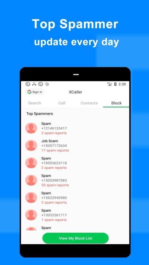 Caller ID & Call Recorder & Caller name - XCaller скриншот 1