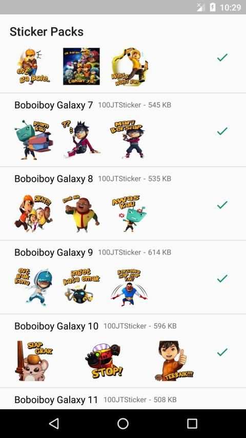 Sticker BoBoiBoy Galaxy WAStickerApps स्क्रीनशॉट 3