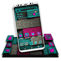 Glitter Tiles Launcher Theme आइकन