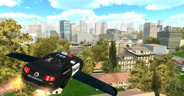 Flying Police Car Simulator स्क्रीनशॉट 4