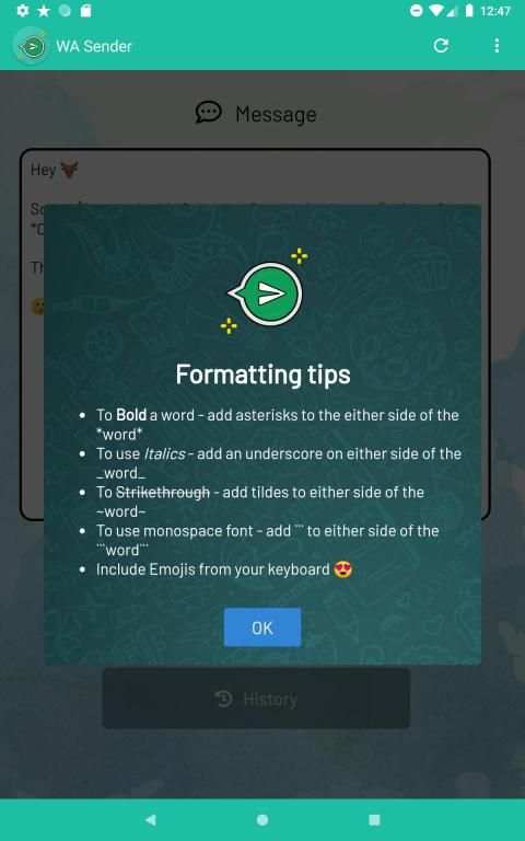 Send Message To Many Contacts (for WhatsApp) स्क्रीनशॉट 3