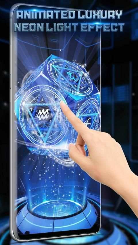 3D Neon Zodiac Wallpaper स्क्रीनशॉट 3