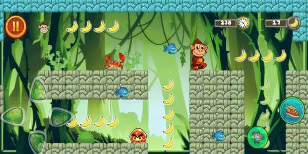 *Jungle Monkey Run: Banana Island Adventures Game screenshot 2
