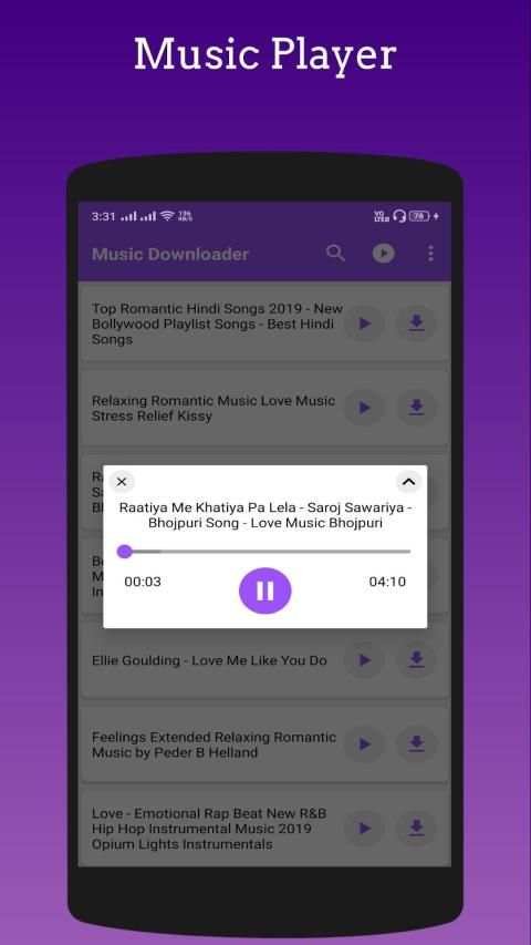 Mp3 Music Download - Song Downloader स्क्रीनशॉट 3