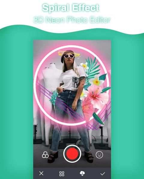 Spiral Effect - 3D Neon Photo Editor screenshot 3