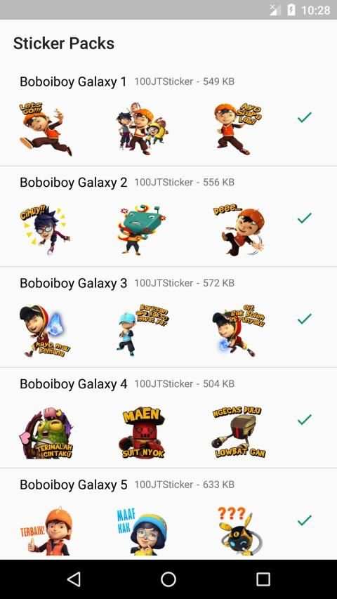Sticker BoBoiBoy Galaxy WAStickerApps स्क्रीनशॉट 2