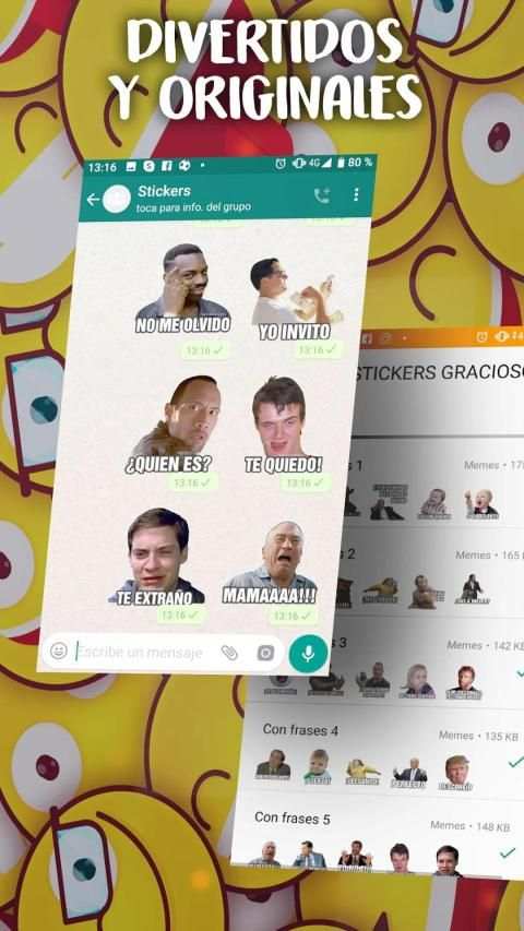Stickers graciosos con frases para WhatsApp screenshot 3