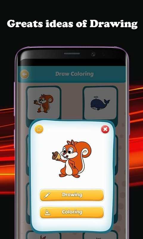 Drawing and Coloring App स्क्रीनशॉट 3
