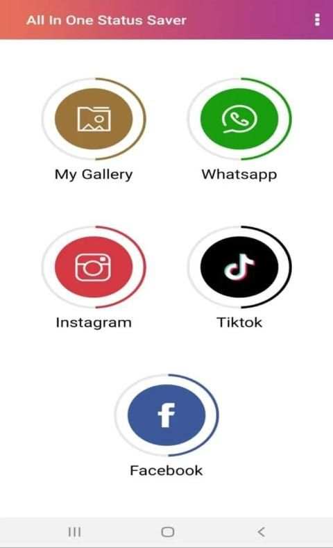 Status saver - Whatapp-TikTok-Instagram & Facebook screenshot 1