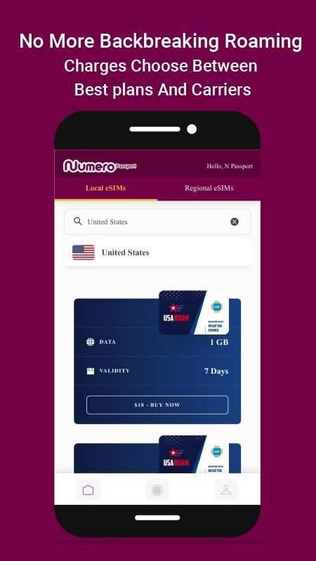 Numero Passport – eSIM Mobile Data for Travelers स्क्रीनशॉट 3