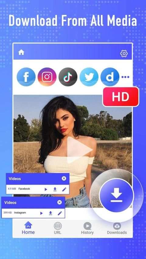Video Downloader - Get Videos from FB, IG, Tiktok स्क्रीनशॉट 3