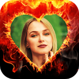 Fire Text Photo Frame - Fire Text Photo Editor आइकन