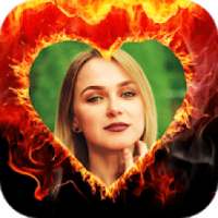 Fire Text Photo Frame - Fire Text Photo Editor