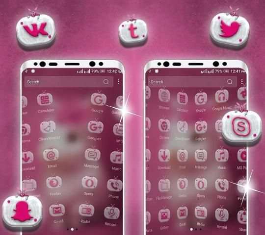 Cute Bunny Launcher Theme स्क्रीनशॉट 3