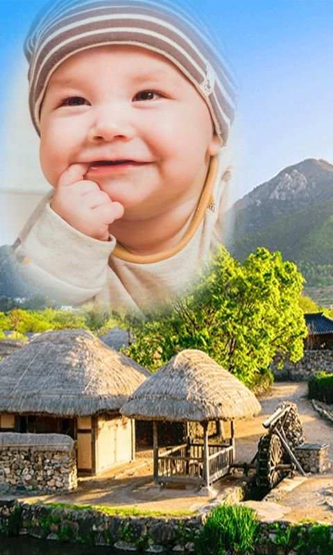 Features natural village photo frame application screenshot 4