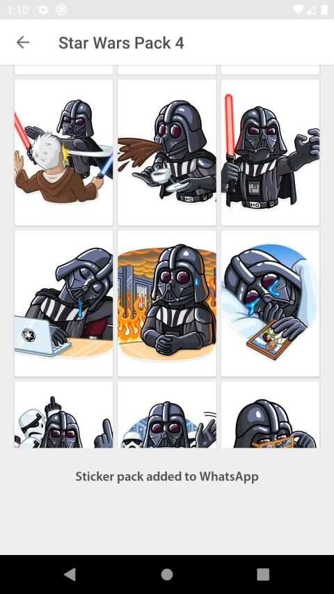 Star Wars en WhatsApp WastickerApps TV Stickers स्क्रीनशॉट 1