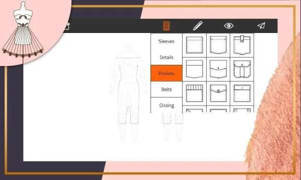 Fashion Design Drawing - Flat Sketch screenshot 1