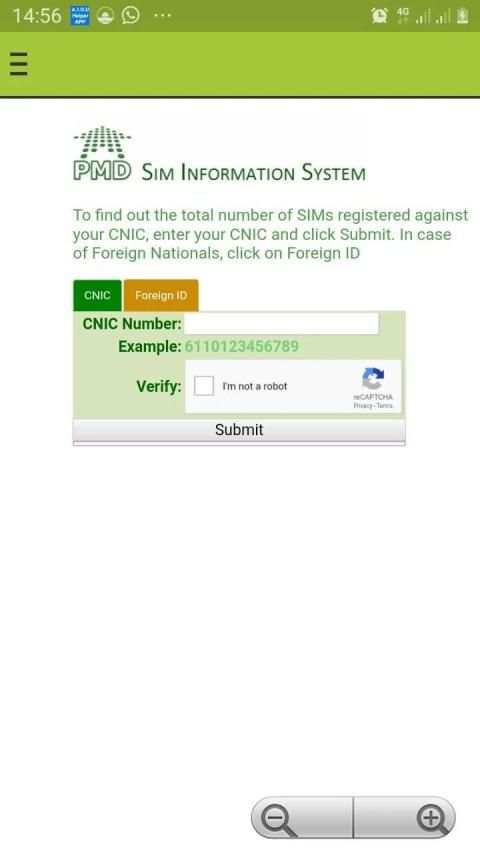 Pakistan SIM Verification Free App स्क्रीनशॉट 4