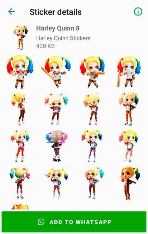 Harley Quinn Stickers for WhatsApp - WAStickerApps screenshot 3
