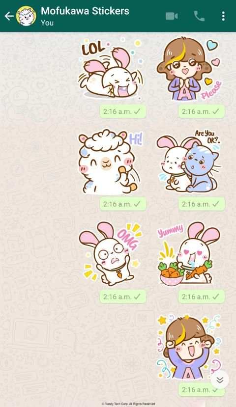 Mofukawa Cute Stickers - WAStickers screenshot 2
