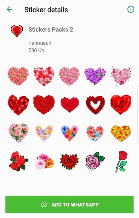 Autocollants d'amour pour WhatsApp - WAStickerApps screenshot 5