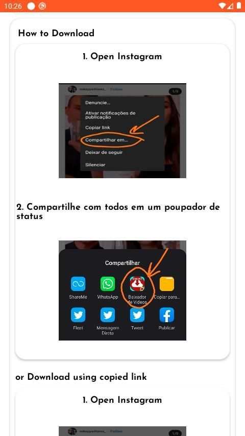 Baixador de Vídeos todos os Status screenshot 1
