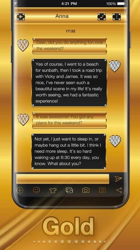 Gold Emoji Keyboard Theme screenshot 5