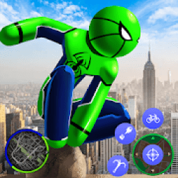 Super Spider Boy Stickman Rope Hero Gangster आइकन