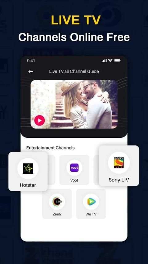 Indian Live TV Channels Free Online Guide स्क्रीनशॉट 2