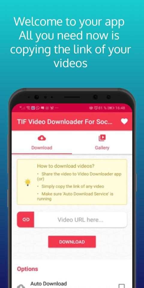 TIF Video Downloader Social Media -No Wattermark स्क्रीनशॉट 2