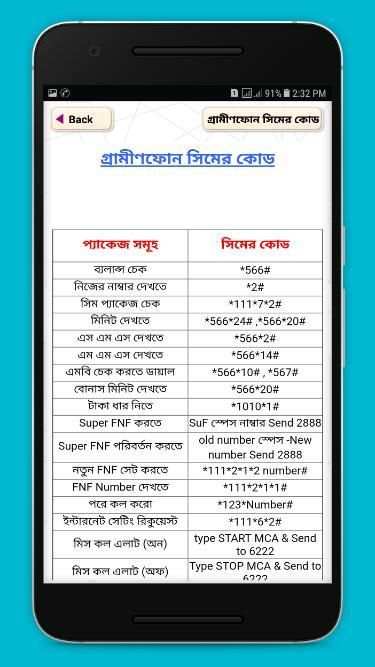 সকল সিমের দরকারি কোড - All SIM code required in bd screenshot 3