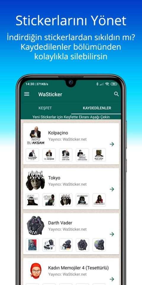 WaSticker (Türkçe Sticker & Çıkartma Oluşturucu) screenshot 1