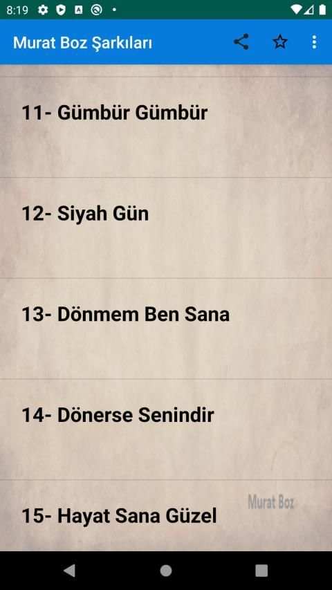 Murat Boz -Şarkıları-20 20- (in-ter-netsiz) screenshot 2