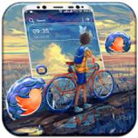 Boy Landscape Art Launcher Theme