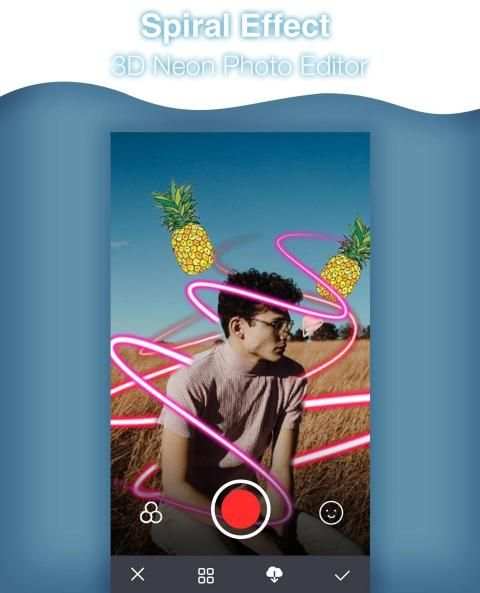 Spiral Effect - 3D Neon Photo Editor screenshot 4
