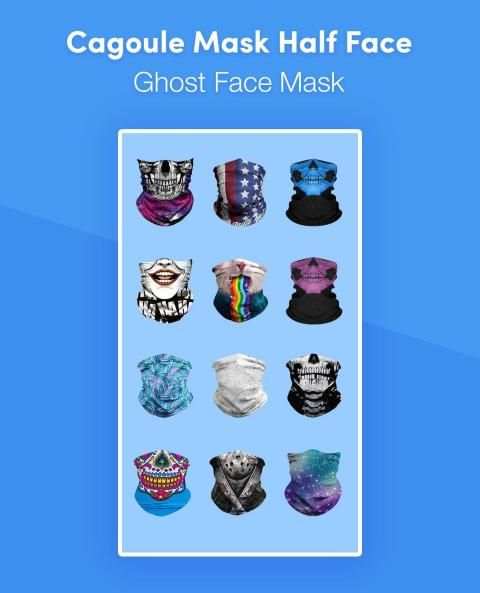 Cagoule Mask Half Face | Ghost Face Mask screenshot 3
