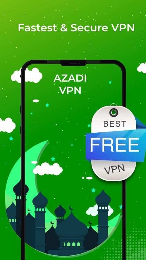 Azadi VPN - Free, Fast & Secure VPN Proxy स्क्रीनशॉट 1