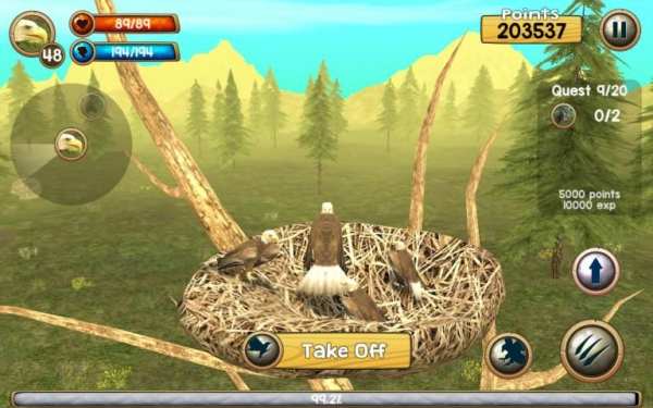 Wild Eagle Sim 3D स्क्रीनशॉट 4