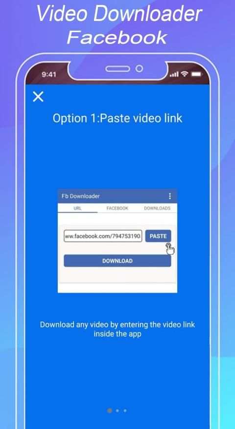 Video Downloader For Facebook स्क्रीनशॉट 1