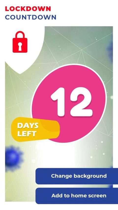 Lock down Countdown Widget - Days Left screenshot 4