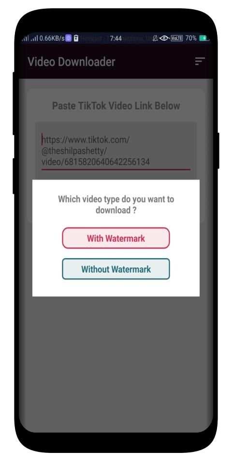 TikTok Video Downloader - No Watermark स्क्रीनशॉट 2