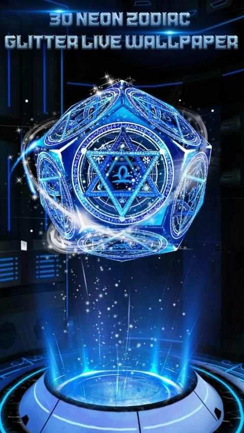 3D Neon Zodiac Wallpaper स्क्रीनशॉट 1